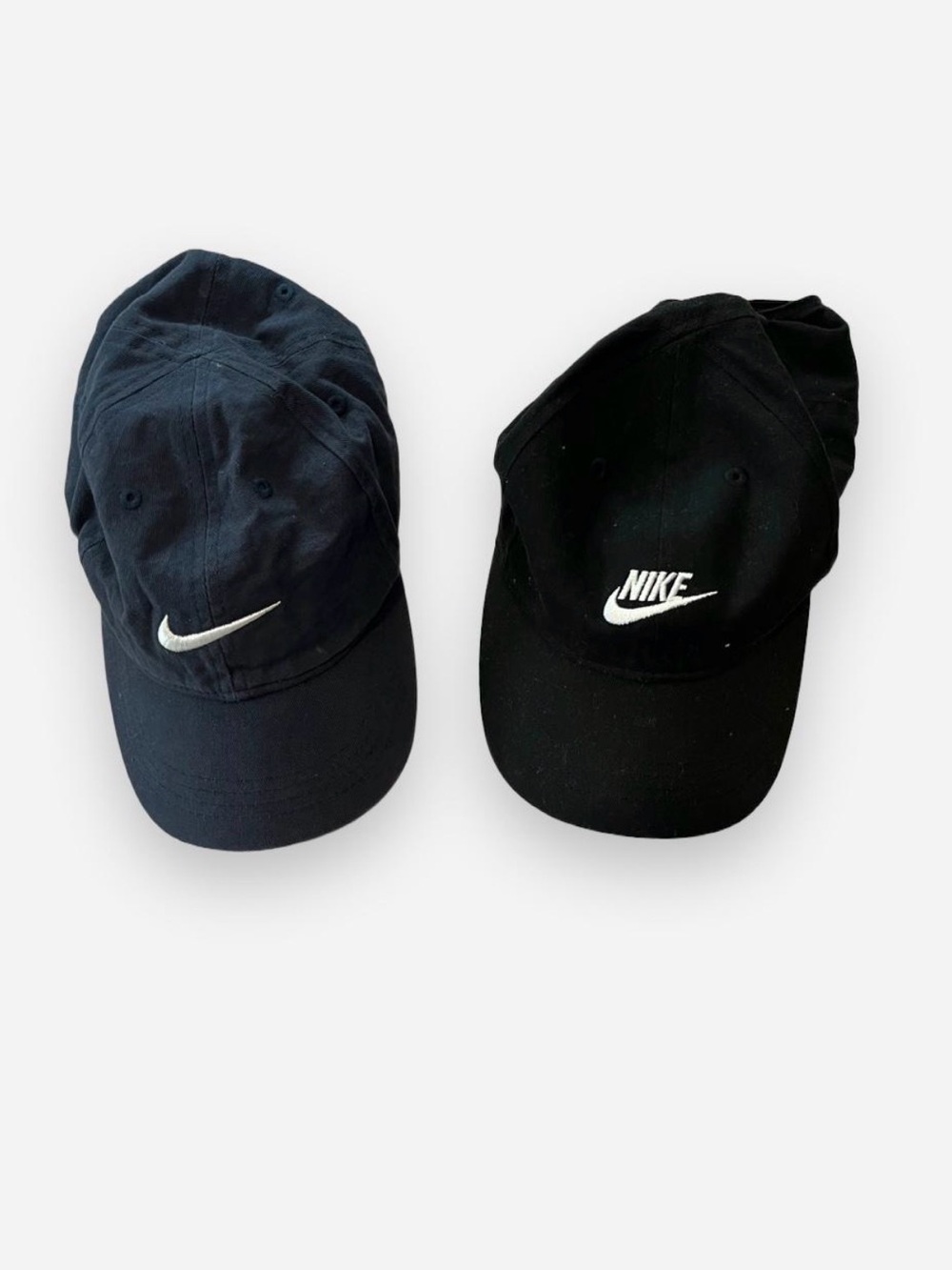 Nike Kids Black & Navy Adjustable Swoosh Baseball Caps